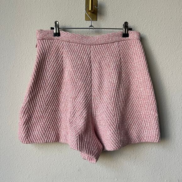 Rachel Comey Bell Short in Light Pink Tweed Chevron Size 6 - Picture 4 of 10